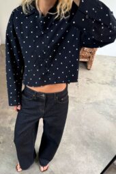 Boii - Anette Skjorte - Simple Navy Dot