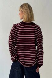 Boii - Adanne Polo - Stripe Bordeaux / Pink - Onesize