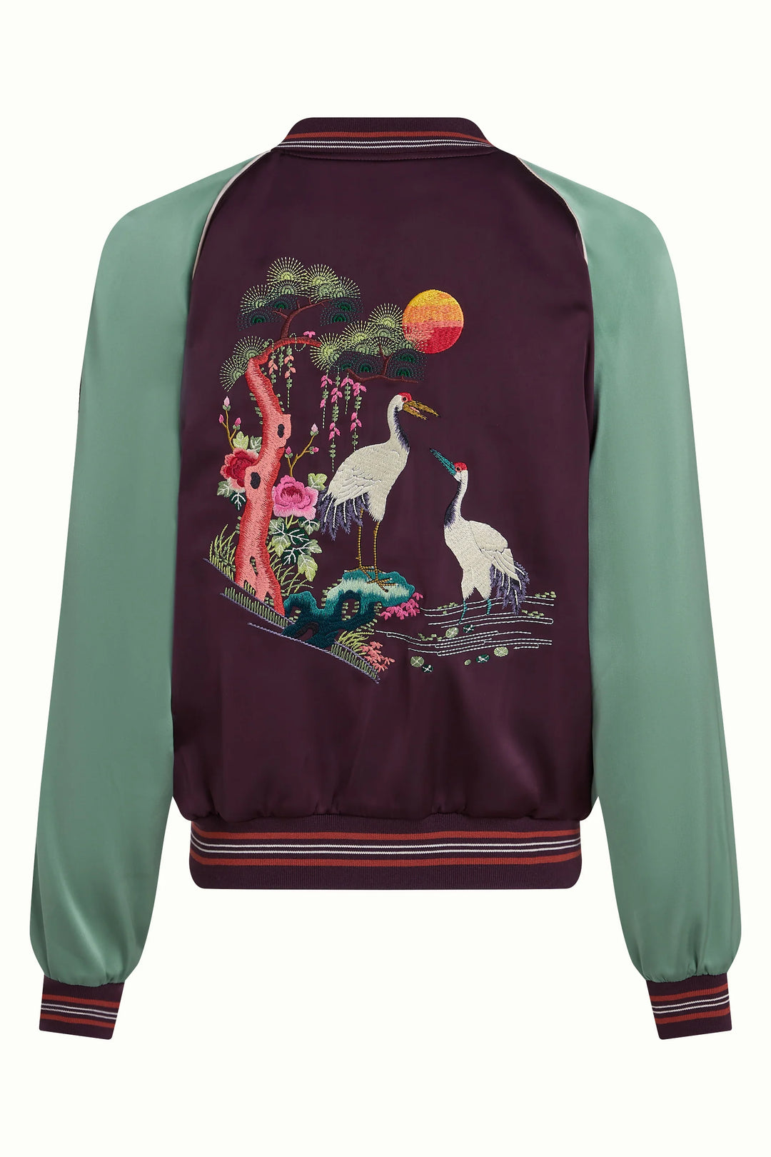 King Louie - Bomber Jakke Dusk Satin - Grape Red