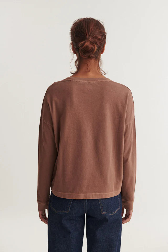 Basic Apparel - Boni LS T-Shirt - Fondue fudge