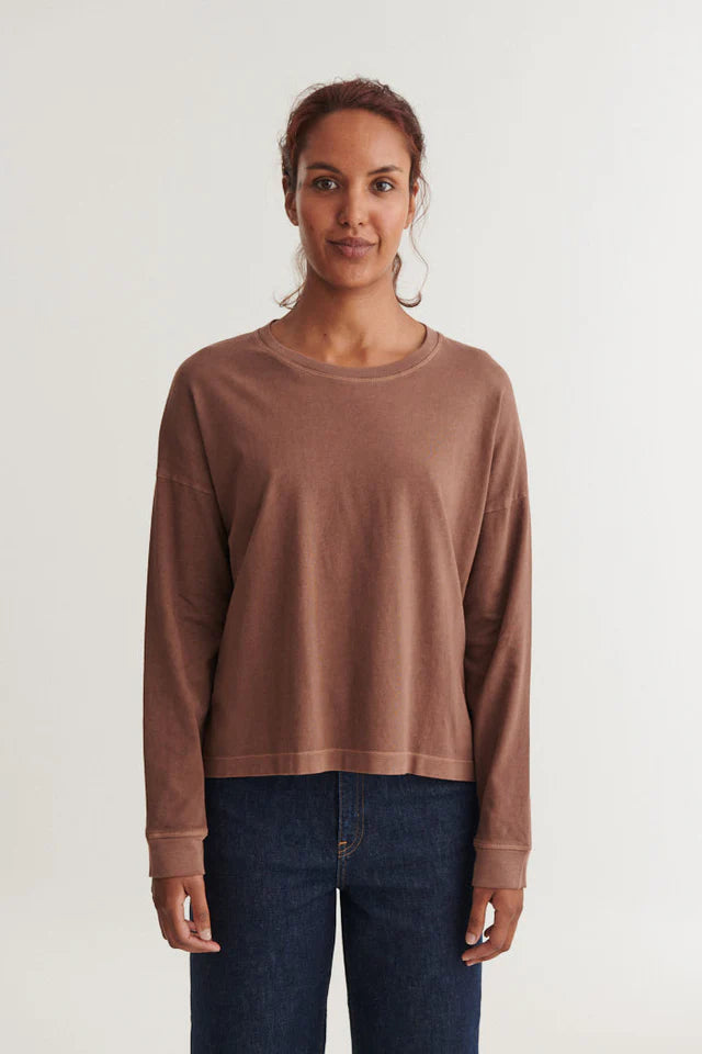 Basic Apparel - Boni LS T-Shirt - Fondue fudge