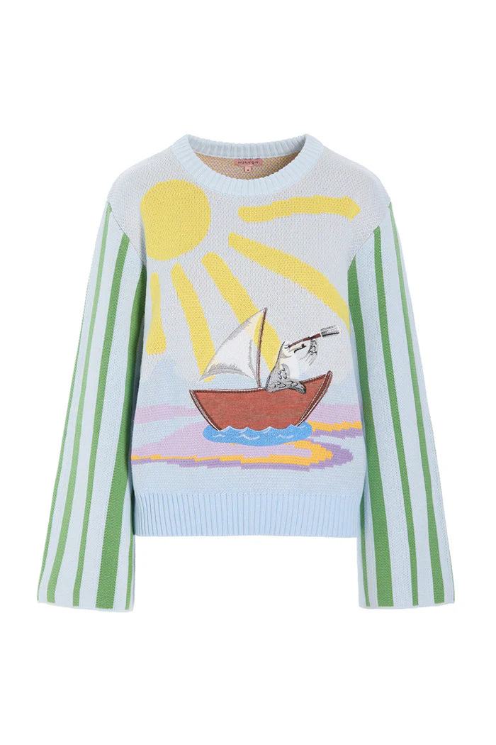 Female - Bubbles Blouse - Blue Sea