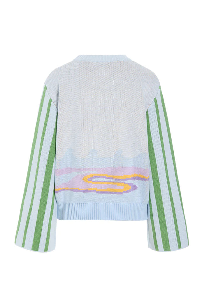 Female - Bubbles Blouse - Blue Sea