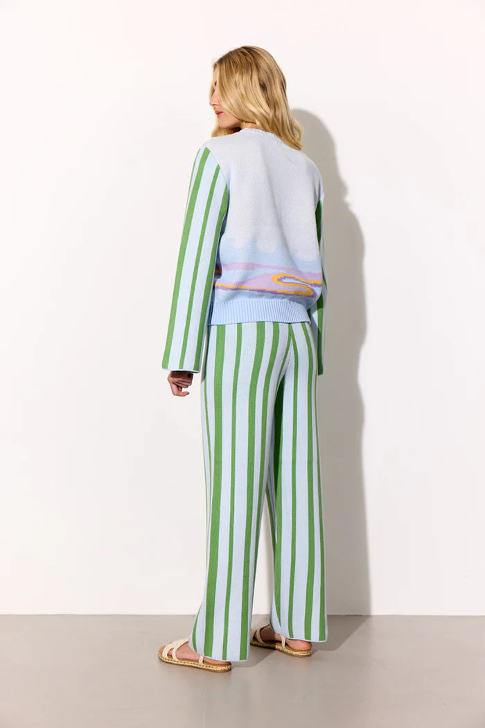 Hunkøn - Bubbles Bukser - Green Striped