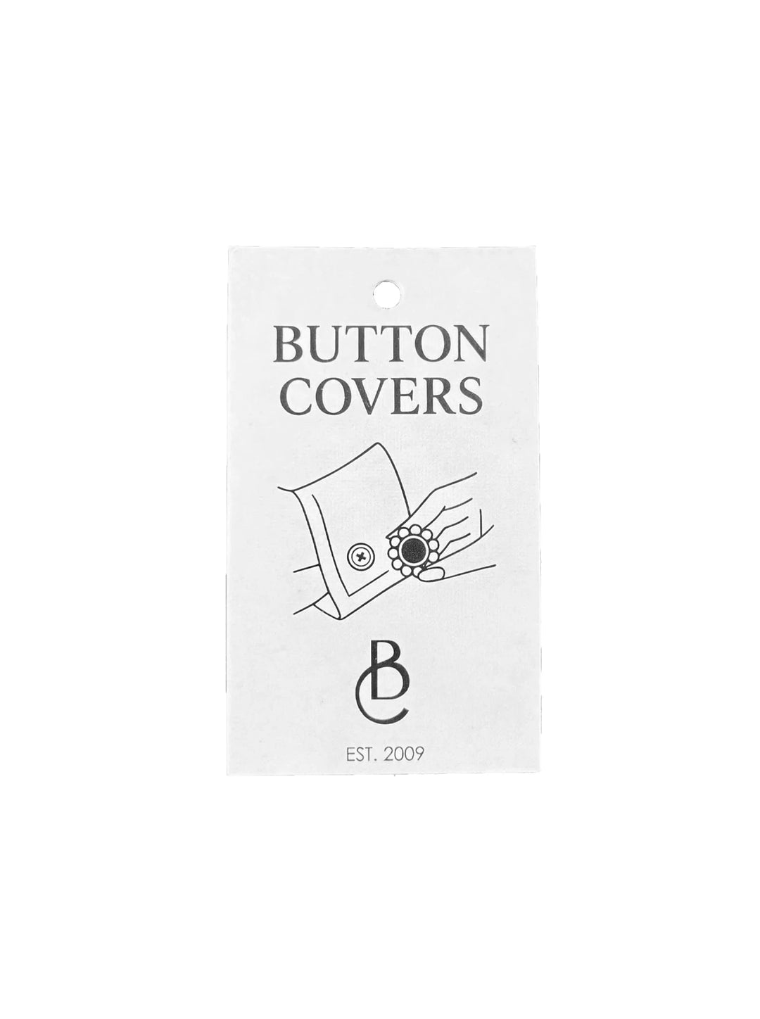 Black Colour - Siva Button Covers - 2 Pak