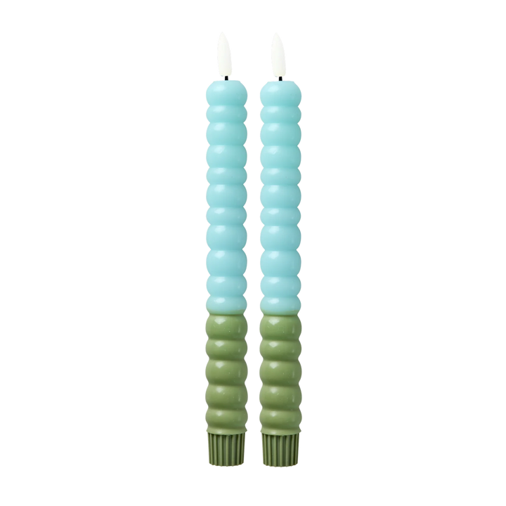 Rice - LED Candles - Green/Mint - 2-pack