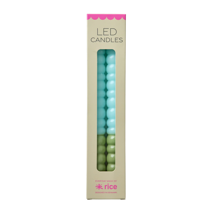Rice - LED Candles - Green/Mint - 2-pack