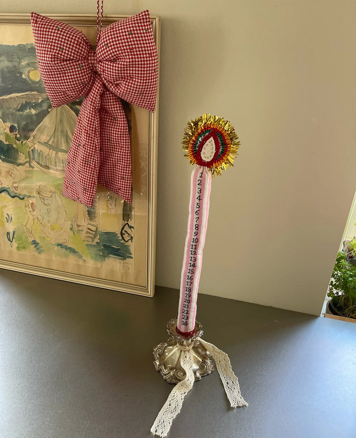 Sissel Edelbo - Kalenderlys - Pink Stripes - Onesize