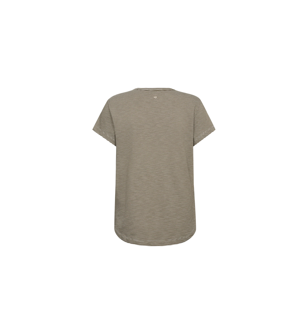 Mos Mosh - Camp O-SS Stribe T-shirt - Burnt Olive