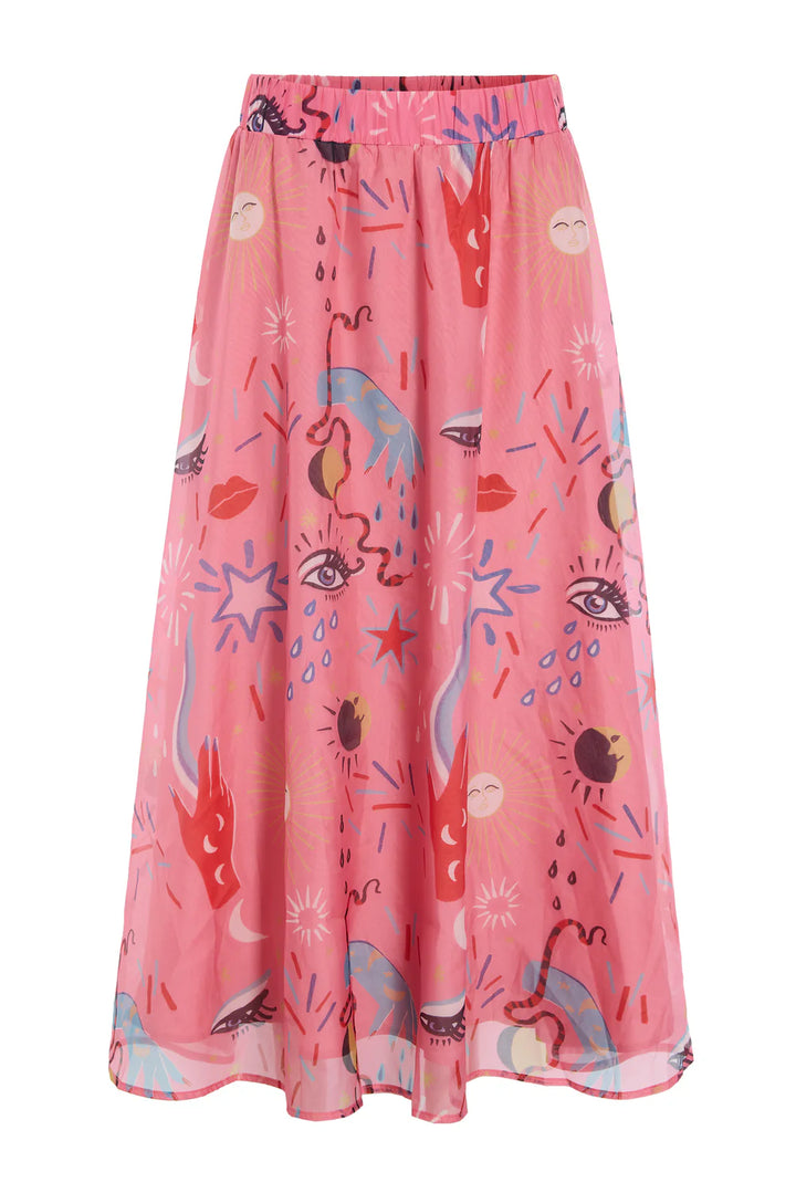 Female - Carly Long Skirt - Graffiti Art Print