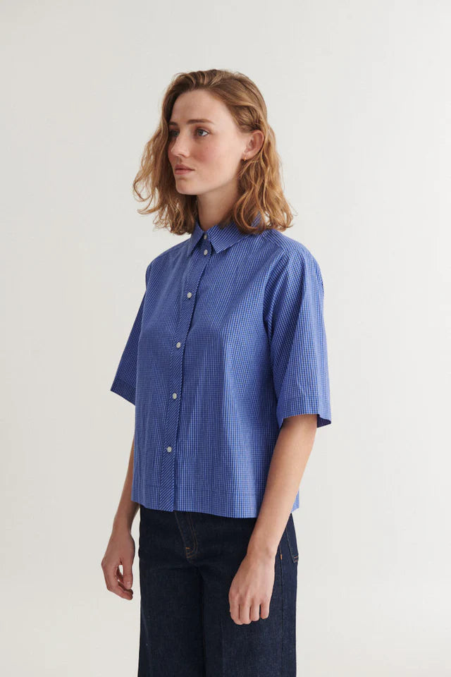 Basic Apparel - Chane SS skjorte - Sodalite blue
