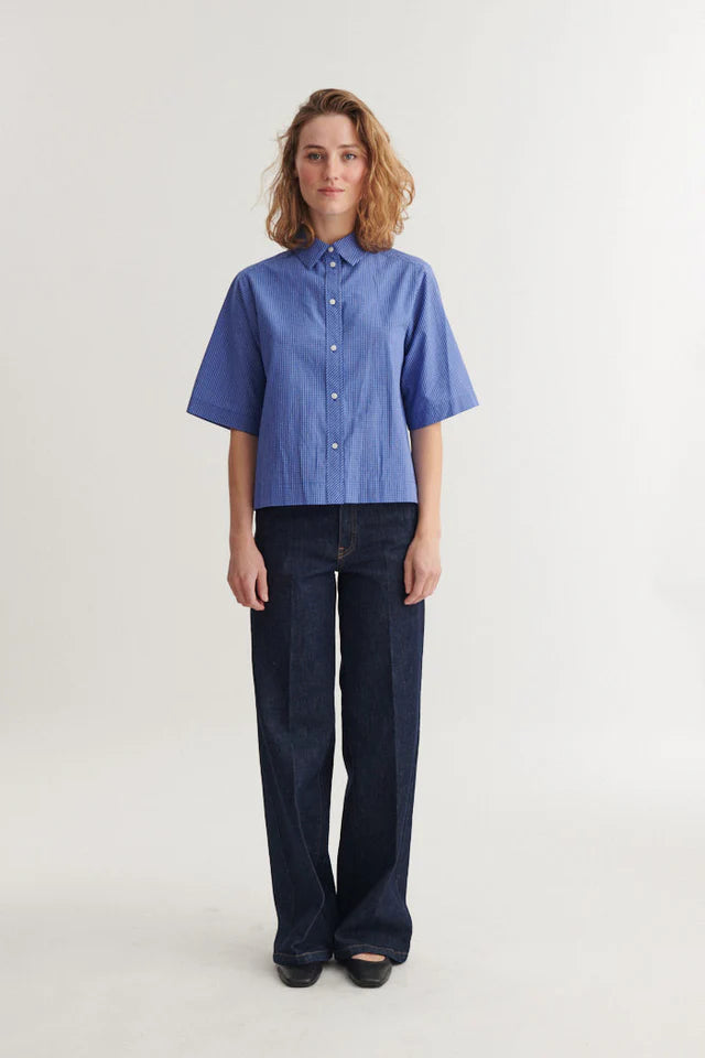 Basic Apparel - Chane SS skjorte - Sodalite blue