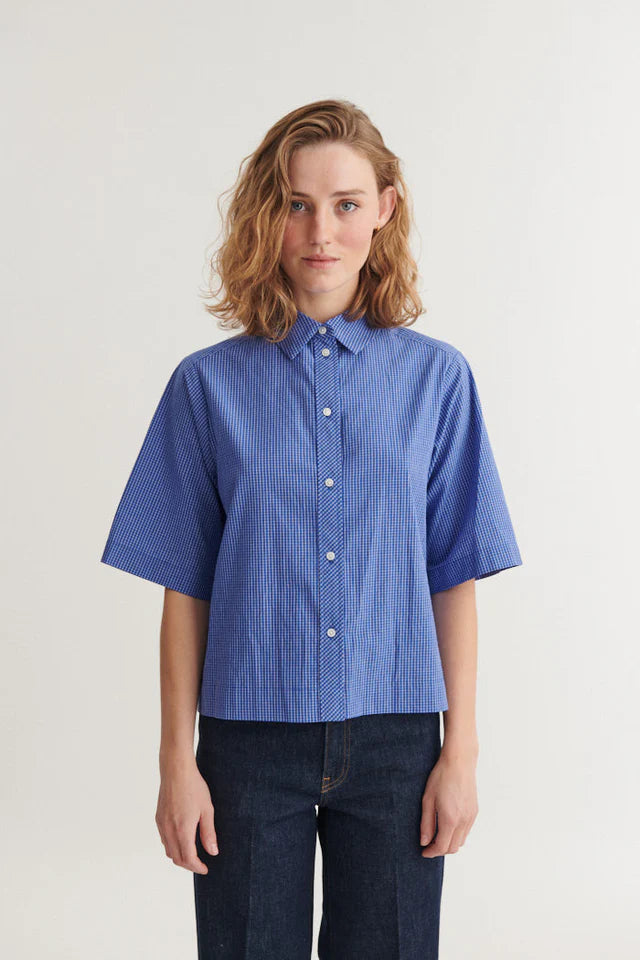 Basic Apparel - Chane SS skjorte - Sodalite blue
