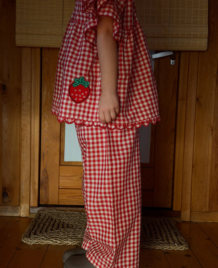 Sissel Edelbo - Charlene mini top - Red Checks