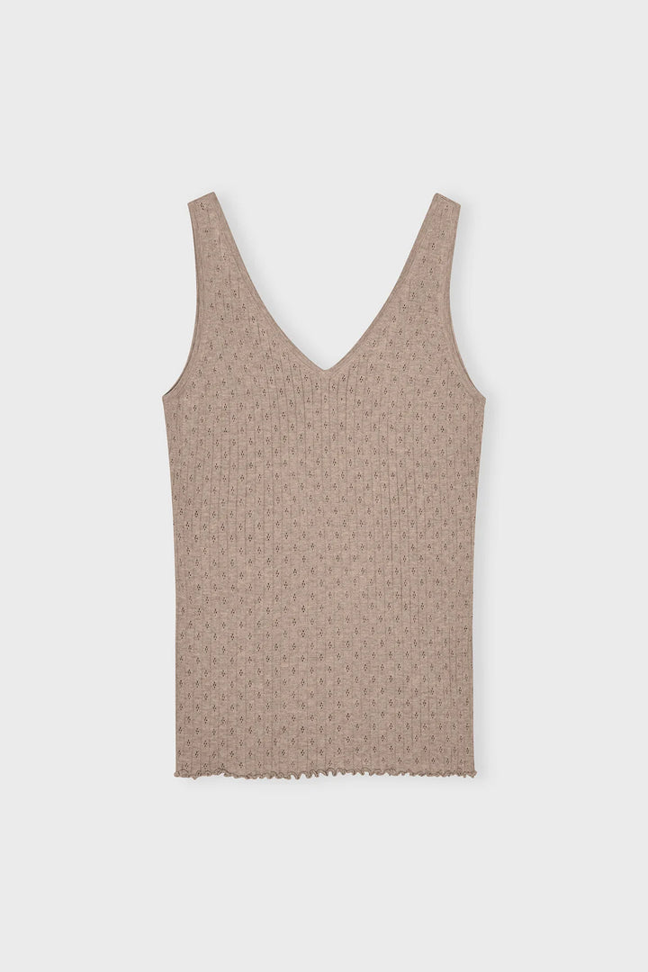 Care By Me - Clara V-Neck Top - Sand