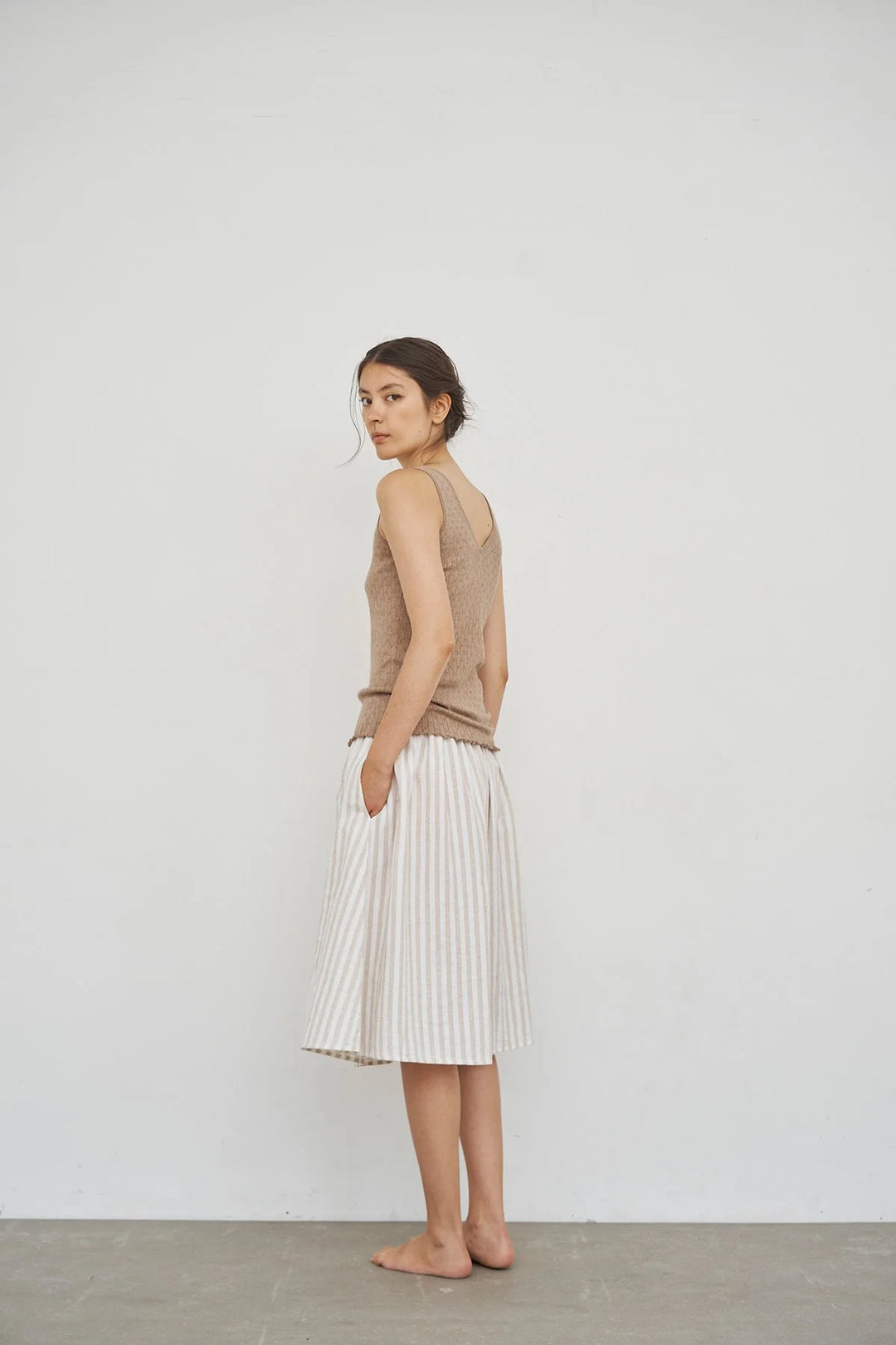 Care By Me - Clara V-Neck Top - Sand