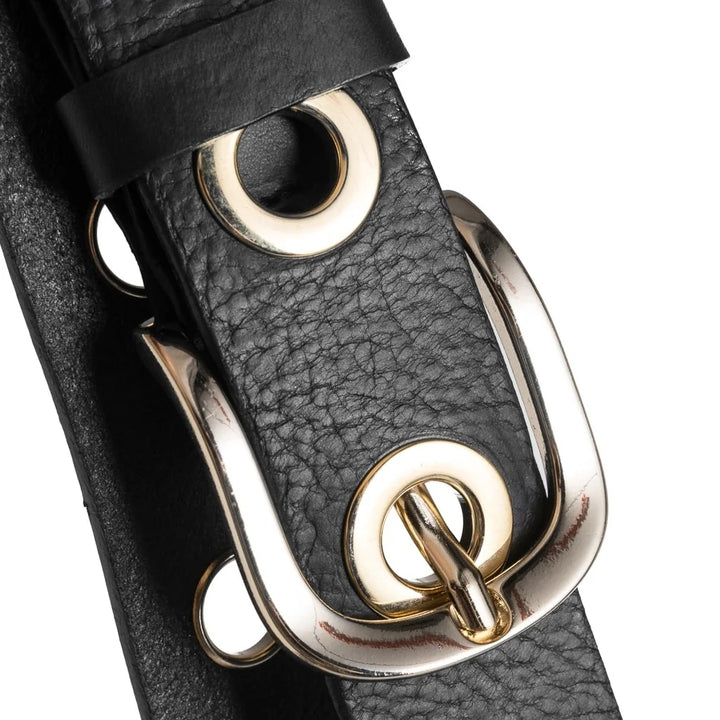 Depeche - Jeans belt - black/gold