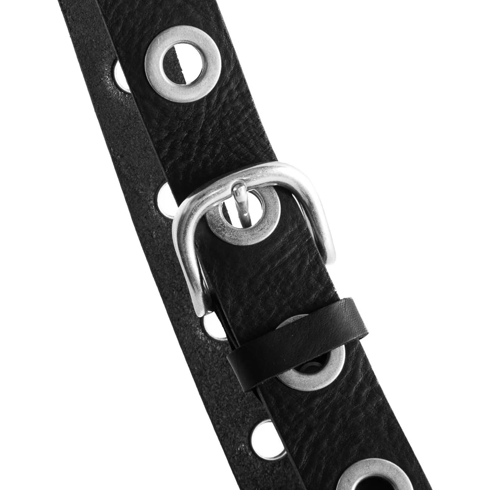 Depeche - Jeans belt - black/silver
