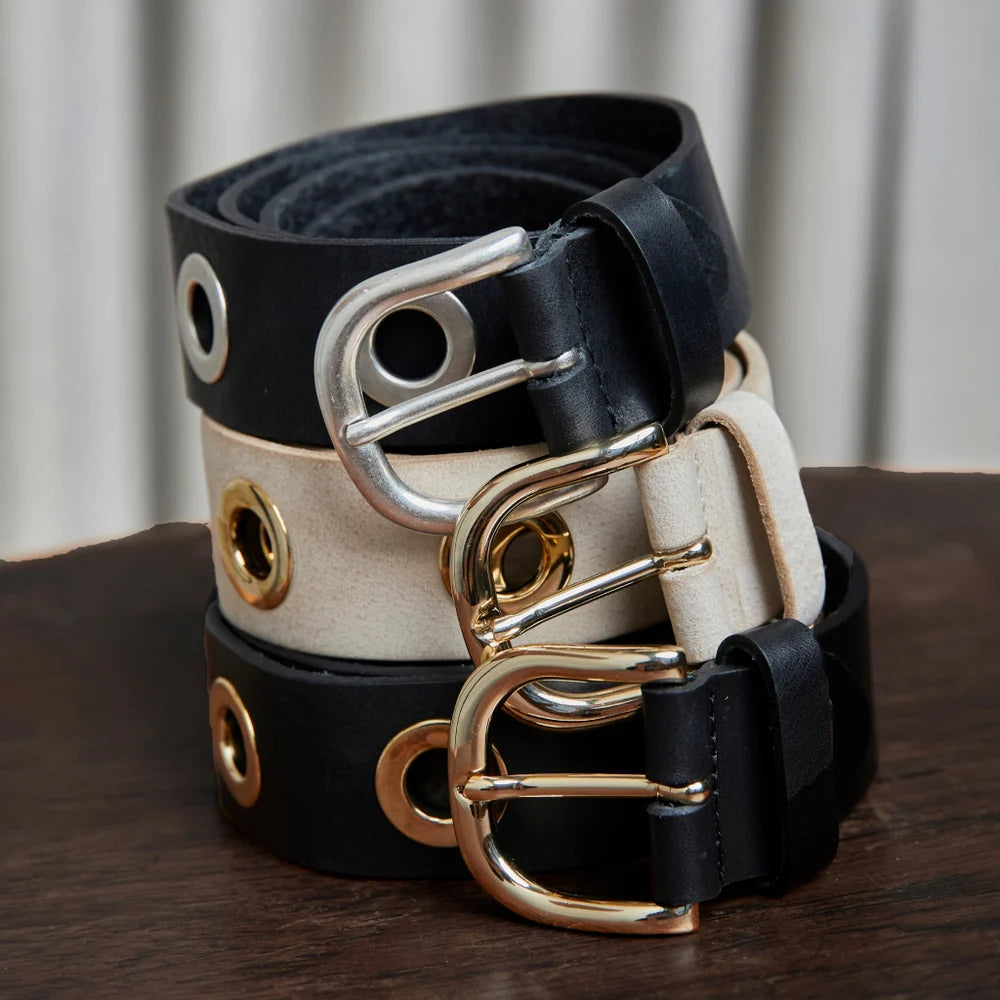 Depeche - Jeans belt - black/silver