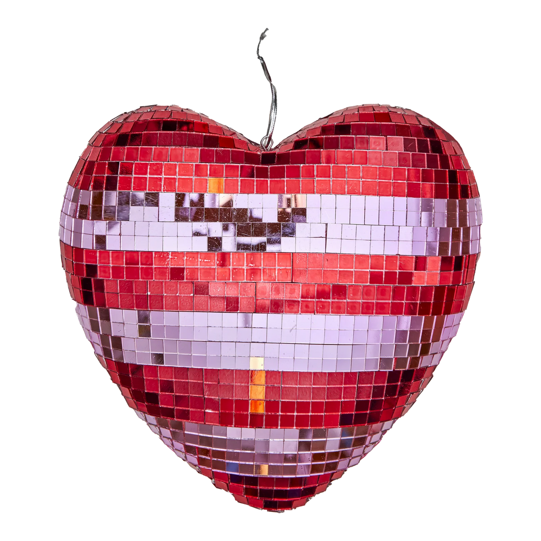 Rice - Large Heart Disco Ball - Pink