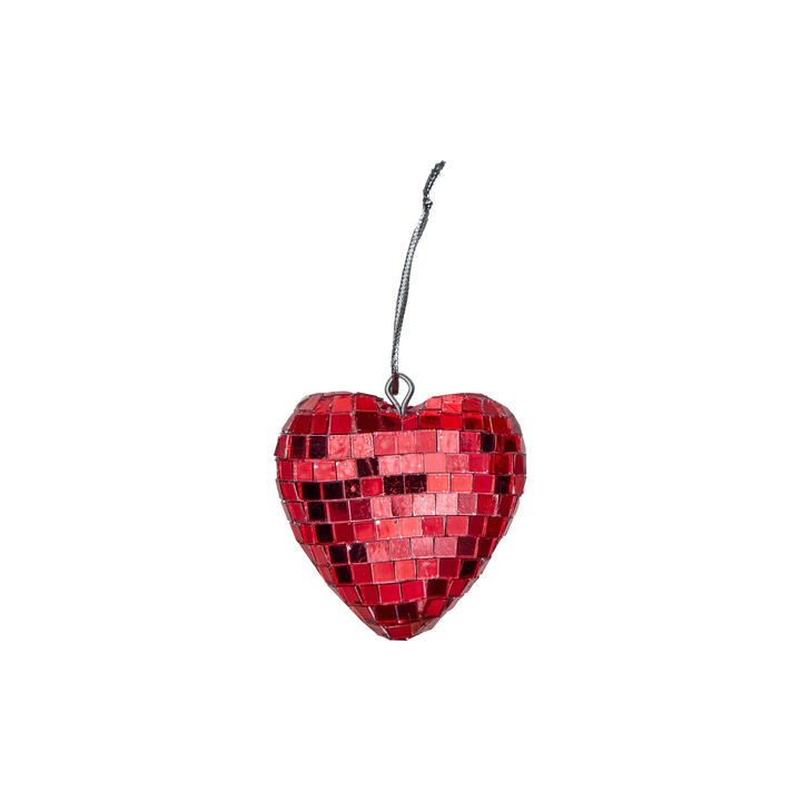 Rice - Small Heart Disco Ball - Red