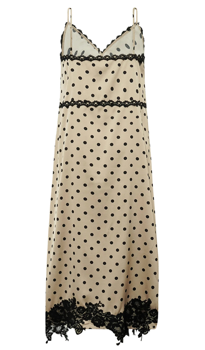 Gossia - Dahlia Mi Kjole - Latte Black Dots