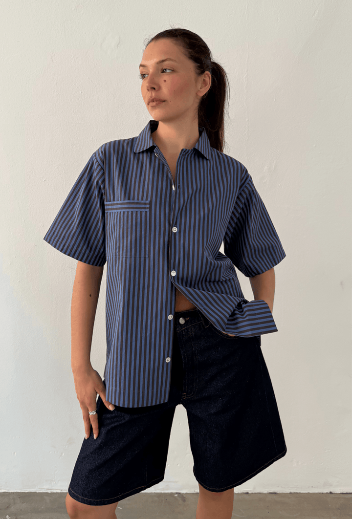 Boii - Camilla Skjorte - Water Stripe