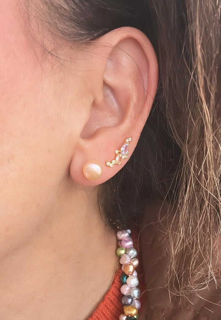 Nuni - Ditte Earrings - Peach - Onesize