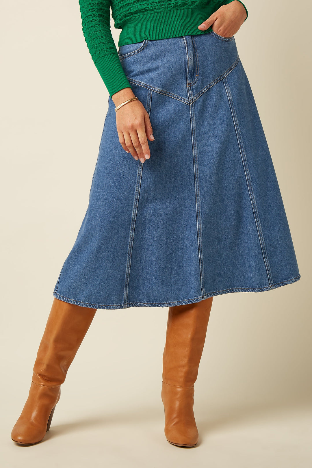 King Louie - Dolly Nederdel Stone Denim - Blue Tint