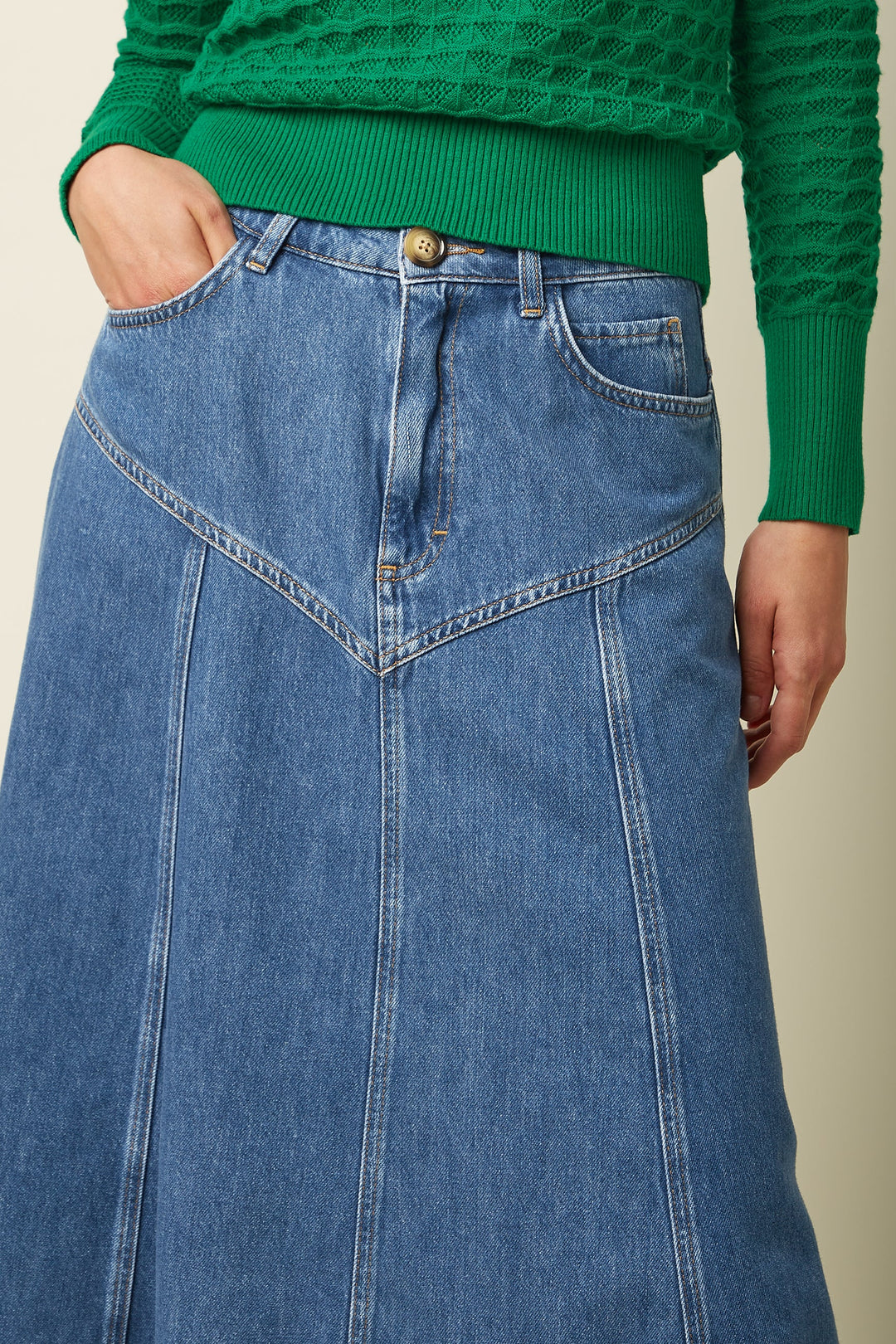 King Louie - Dolly Nederdel Stone Denim - Blue Tint