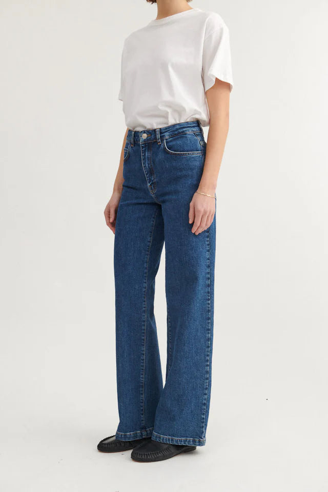 Basic Apparel - Enya Mid Blue Jeans - Mid Blue