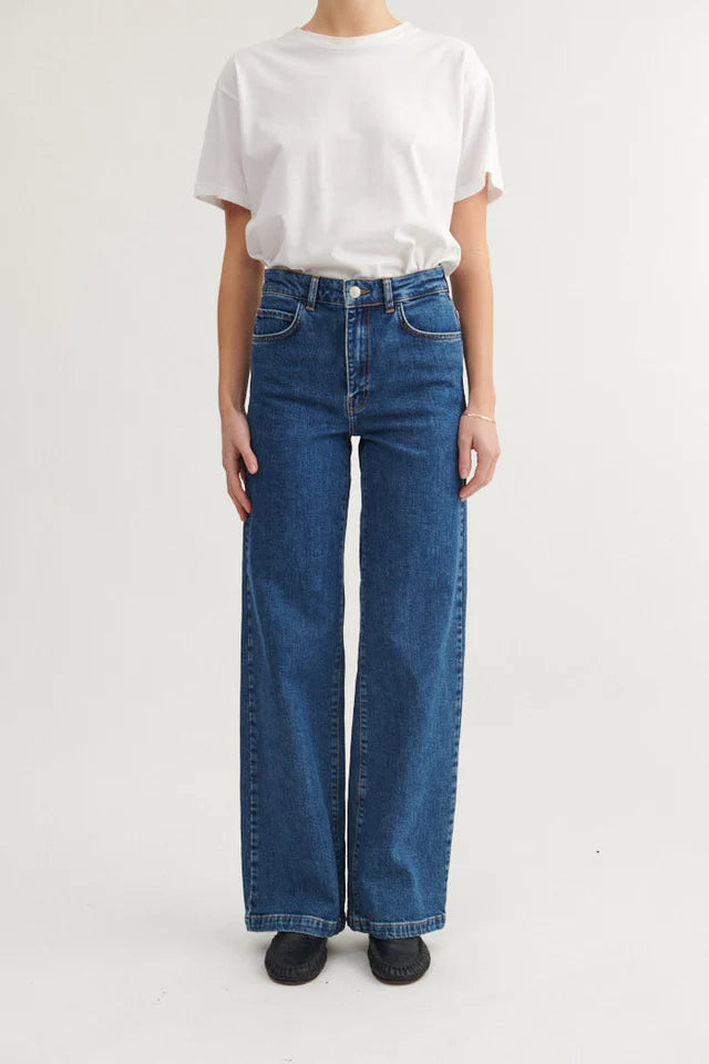 Basic Apparel - Enya Mid Blue Jeans - Mid Blue