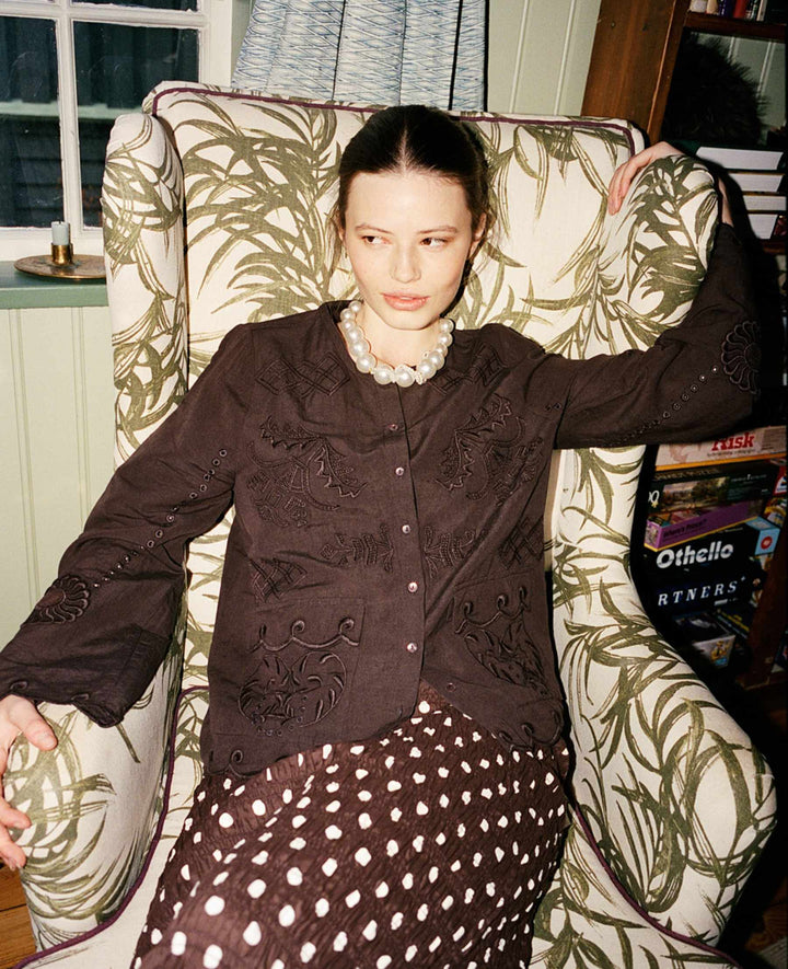 Sissel Edelbo - Ester bluse - Seal Brown