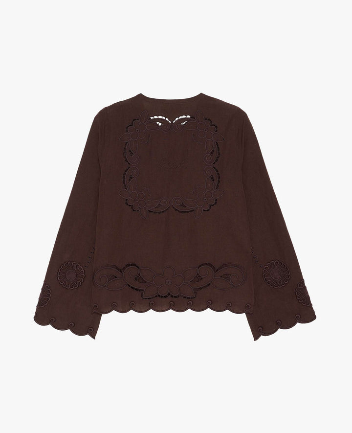 Sissel Edelbo - Ester bluse - Seal Brown
