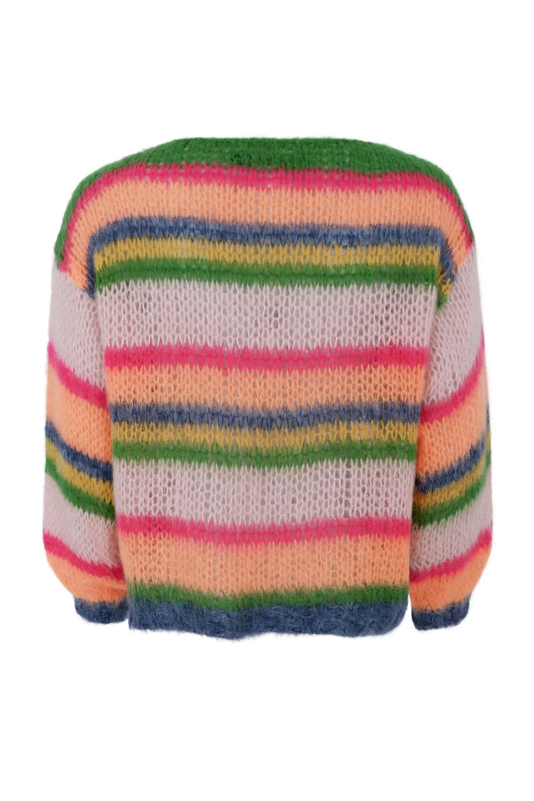 Black Colour - Anna Multi Striped Jumper - Orange Multi