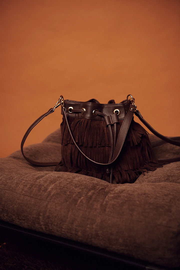 Bow 19 - Jade Bucket Bag Frill - Brown