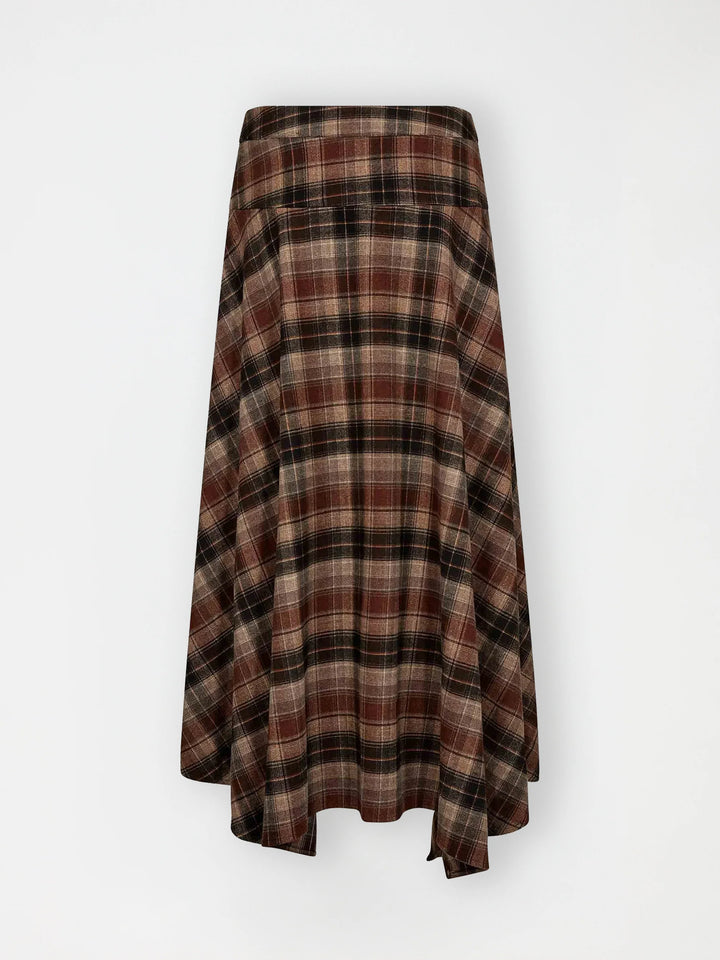 Gossia - FleurGO nederdel - Brown Checks