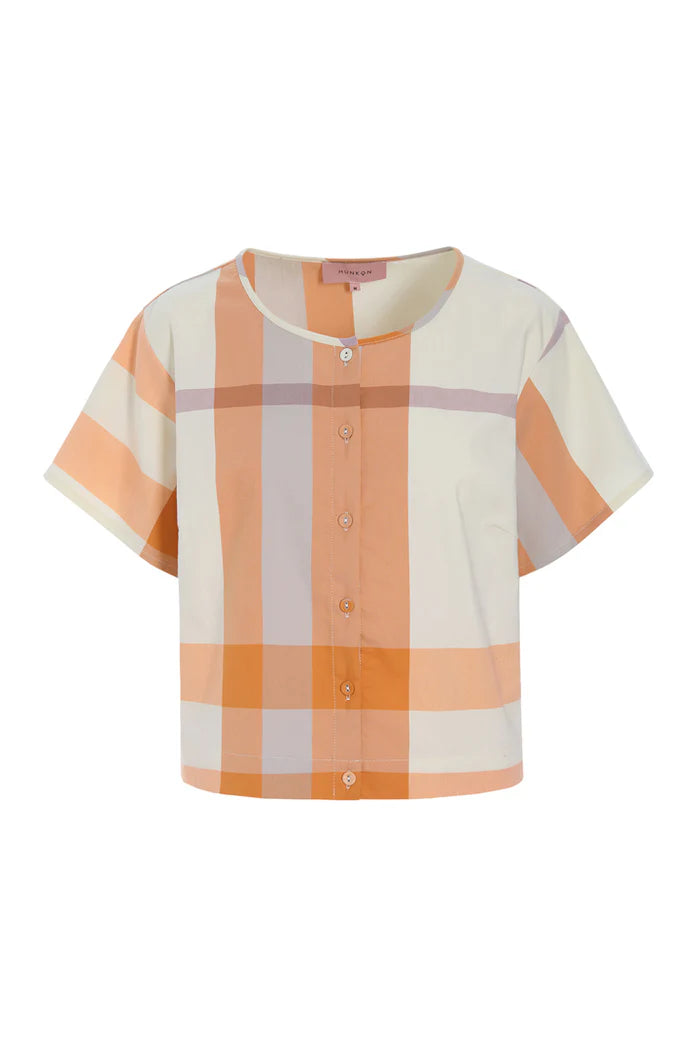 Hunkøn - Frankie skjorte - Orange checked