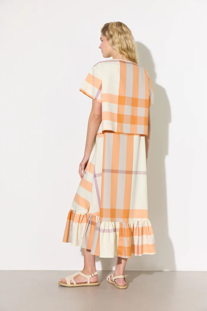 Hunkøn - Frankie skjorte - Orange checked