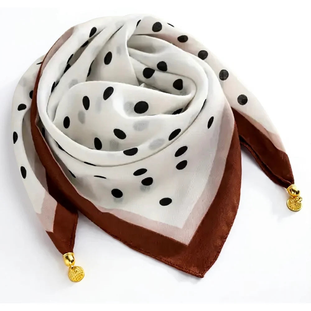 Tim &amp; Simonsen - Franny Jewelry Tørklæde - Dot/Choco - Onesize