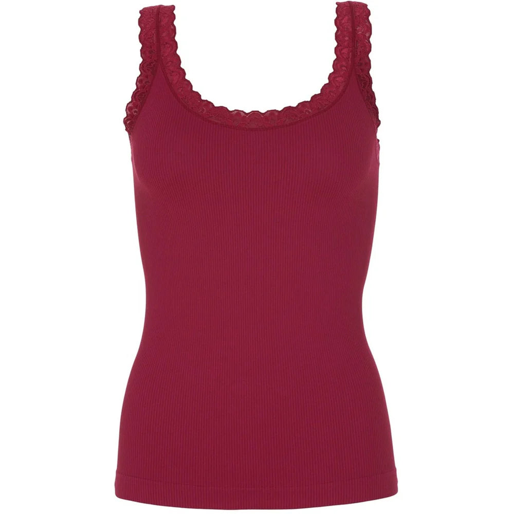 Tim &amp; Simonsen - Frida Rib top - Bordo