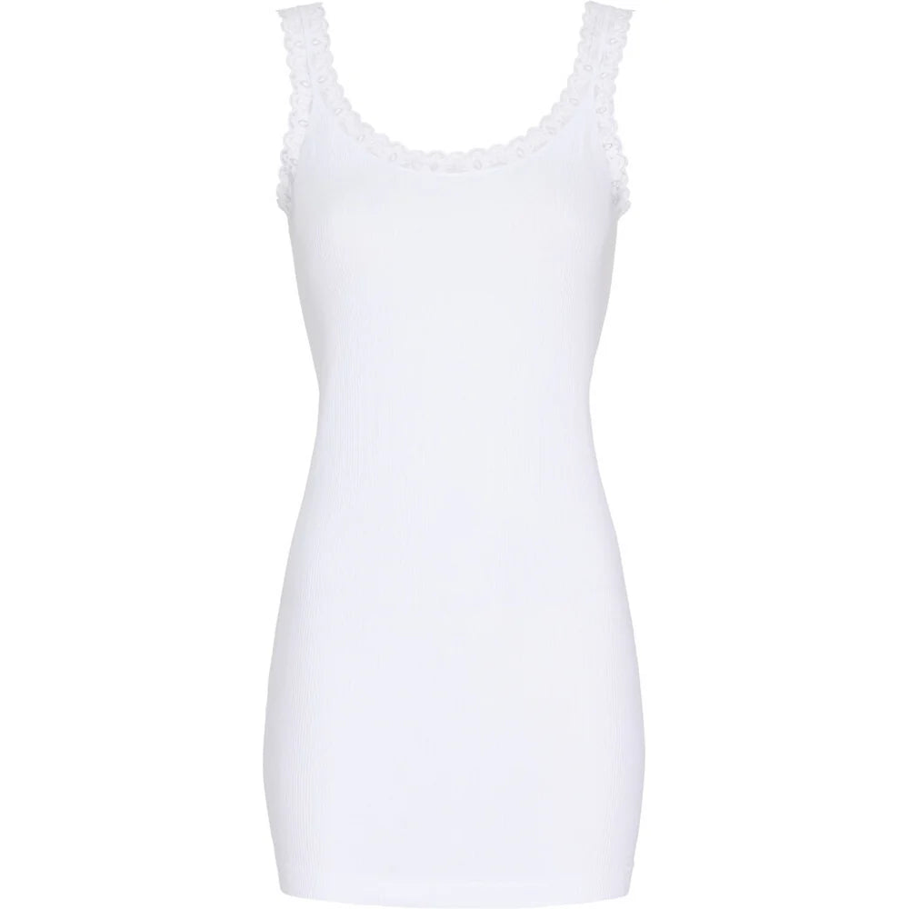 Tim &amp; Simonsen - Frida Rib Top - Plus - Bianco - Onesize