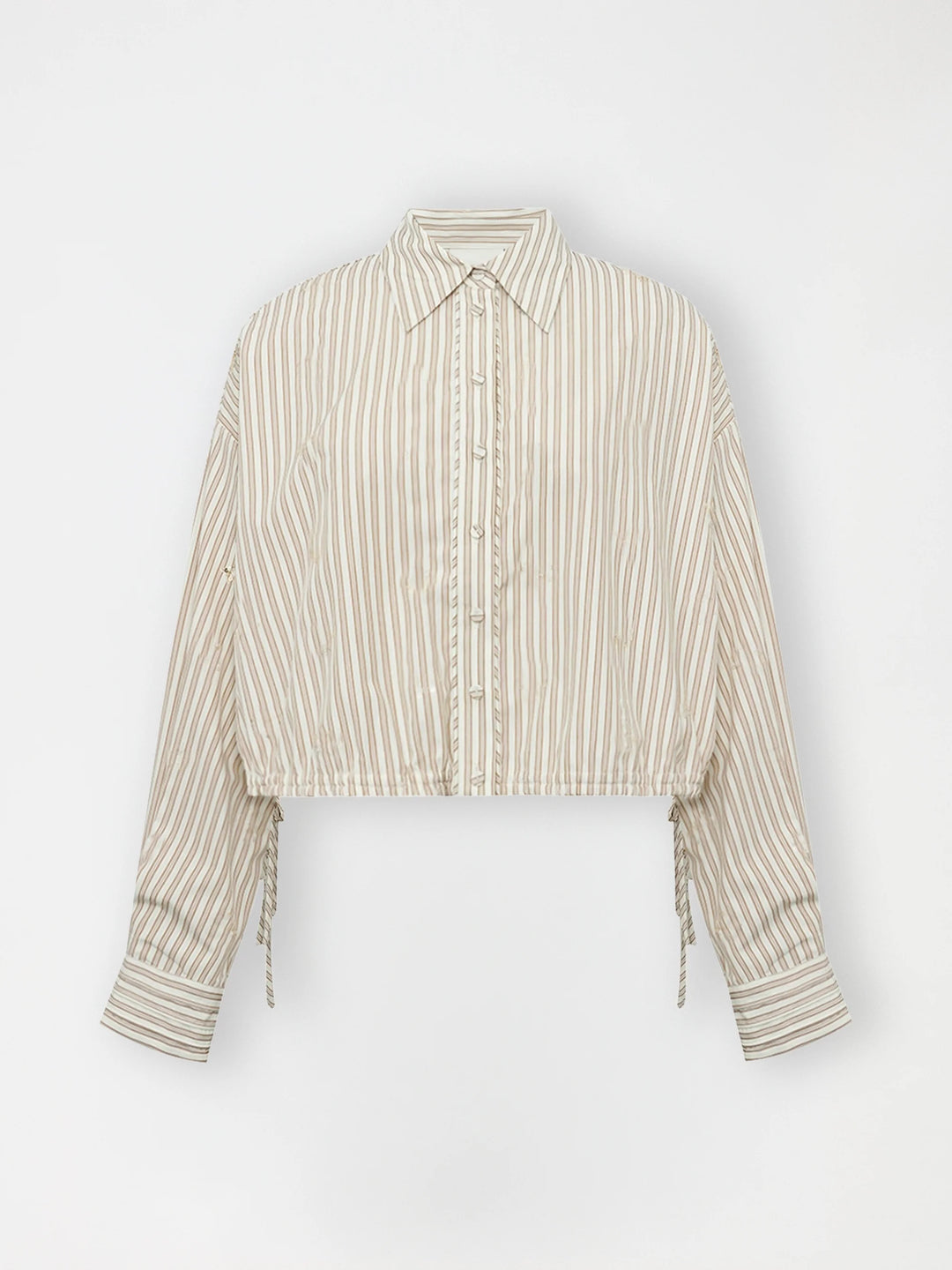 Gossia - GemmaGo Jo Skjorte - Creme Brown Stripes