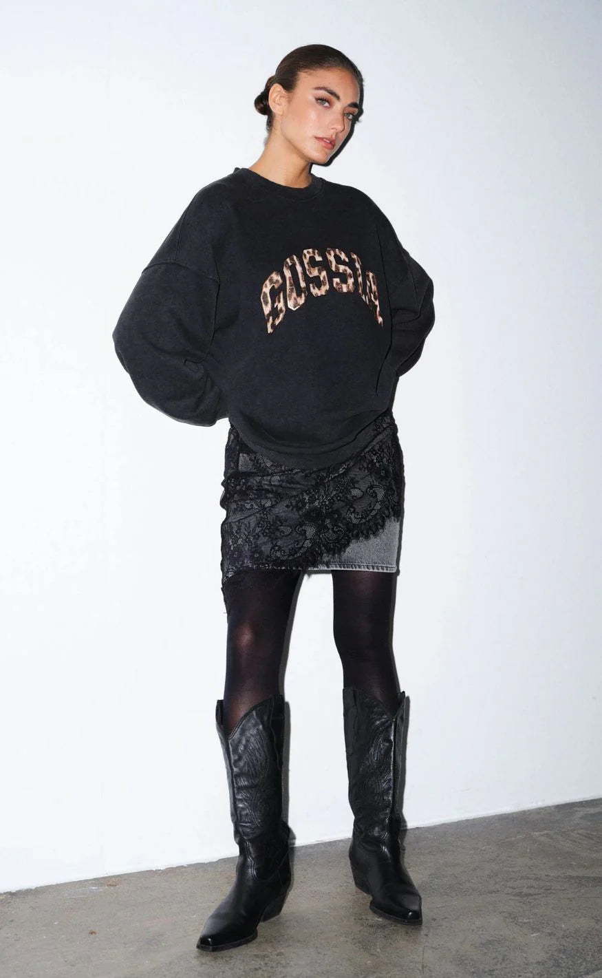 Gossia - Malin Sweat - Black Washed
