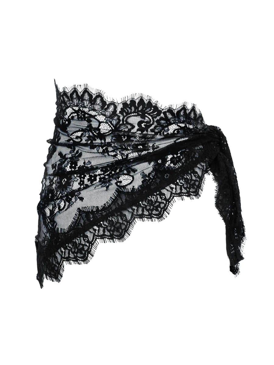 Gossia - Flora Tørklæde - Black - Onesize