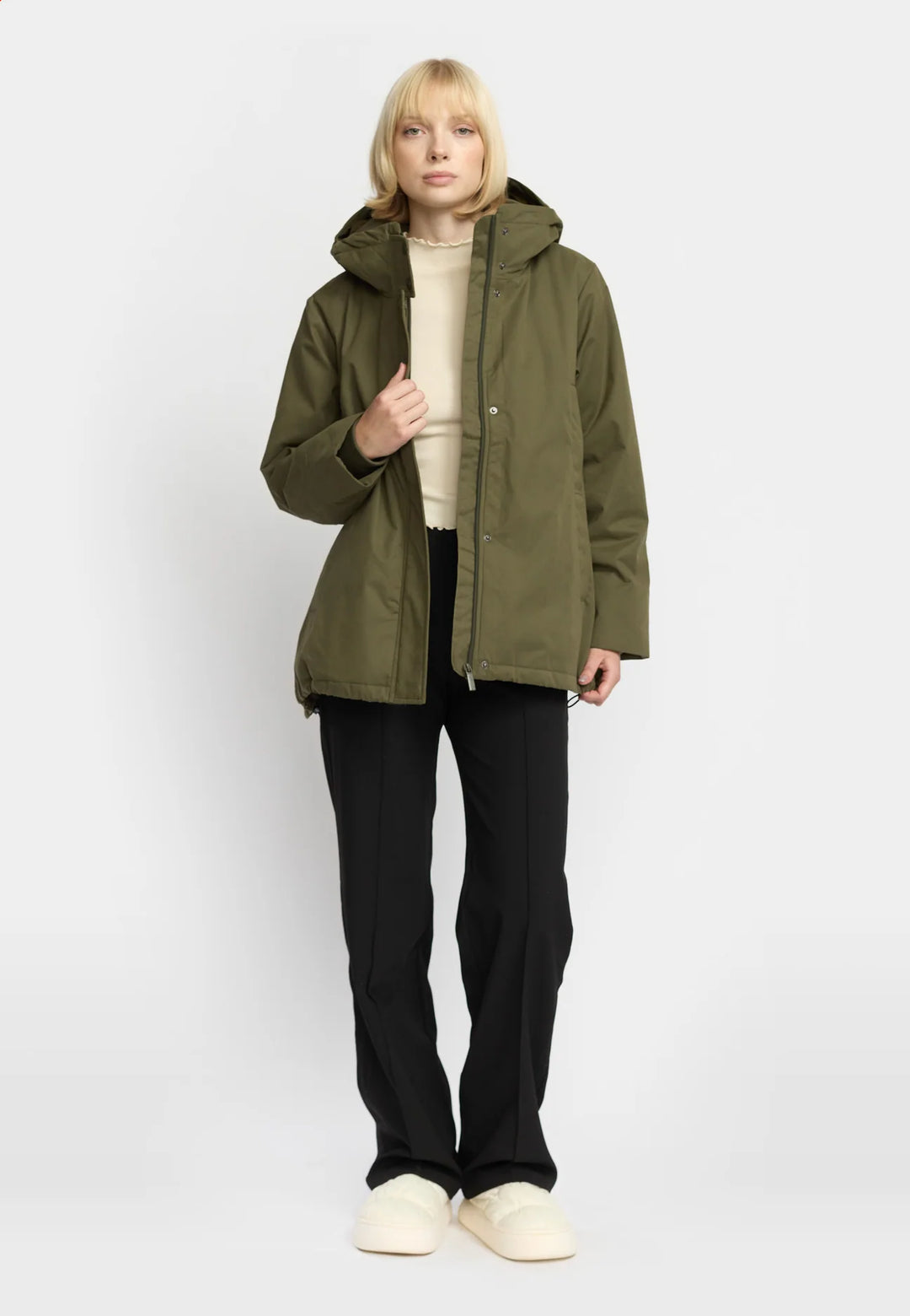 Selfhood - Hooded Jakke - Army