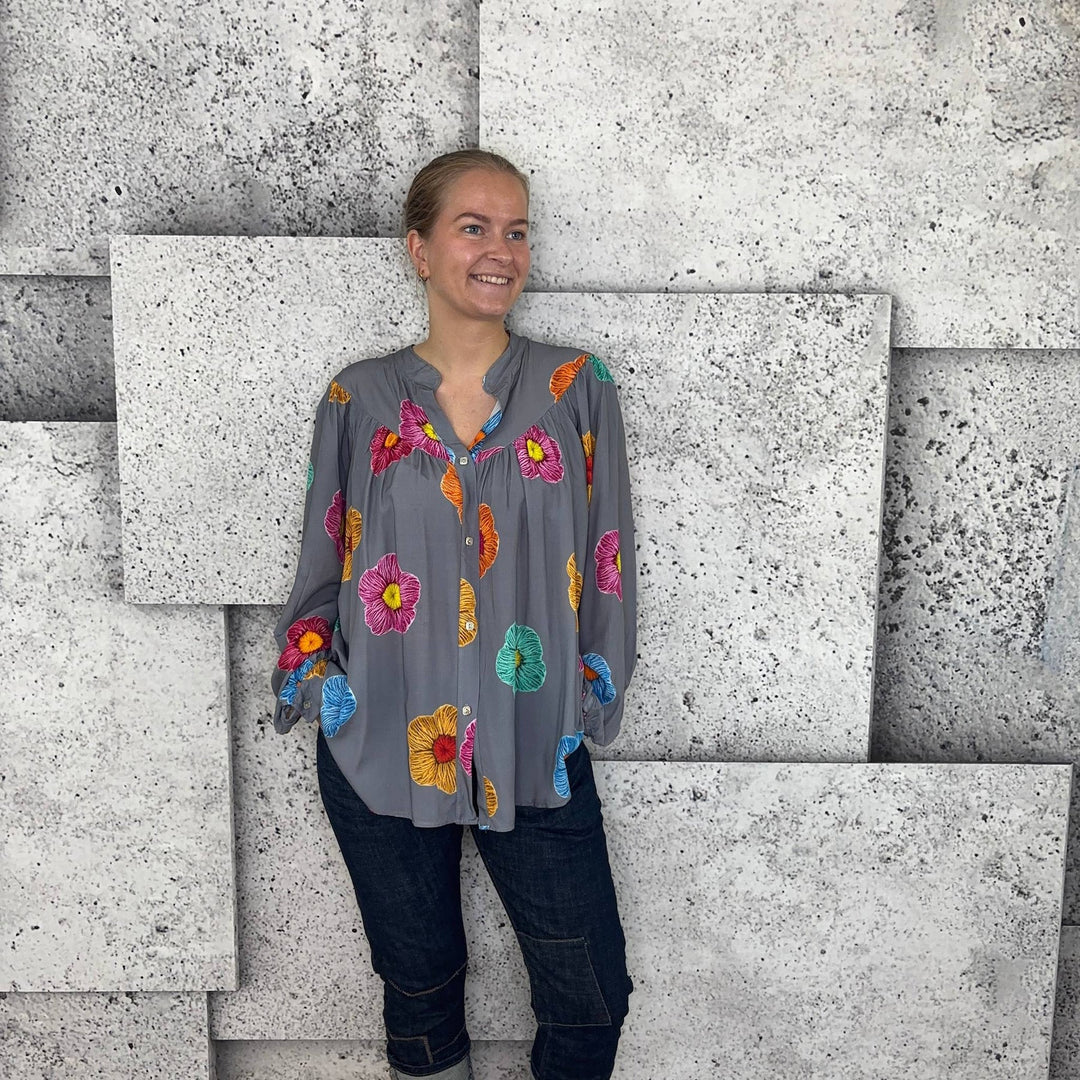 Cabana Living - Fino bluse - Grigio - Onesize