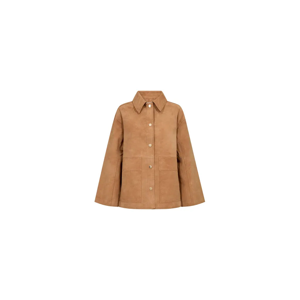 Mos Mosh - Justina Suede Jakke - Tan