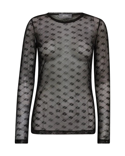 Mos Mosh - Loretta Mono Mesh Blouse - Black