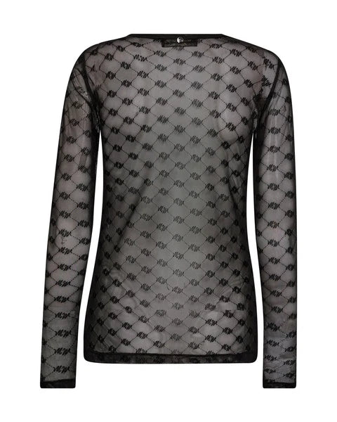 Mos Mosh - Loretta Mono Mesh Blouse - Black
